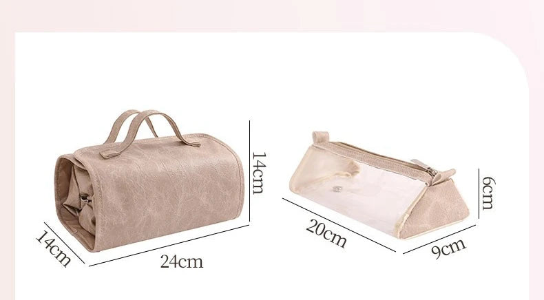 50% OFF Foldable Leather Waterproof Cosmetic Bag
