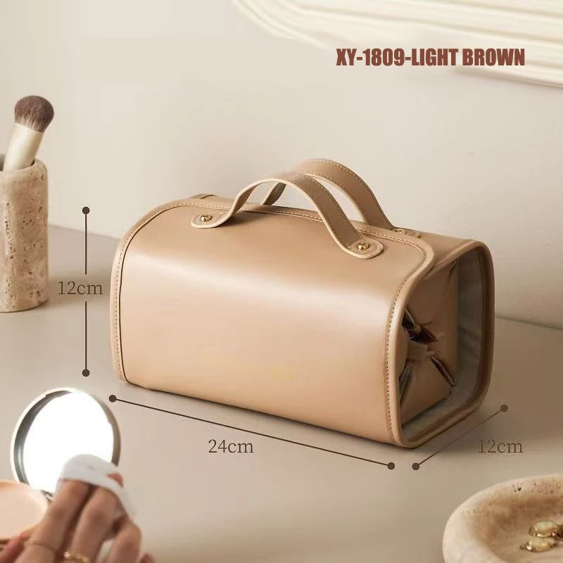 50% OFF Foldable Leather Waterproof Cosmetic Bag