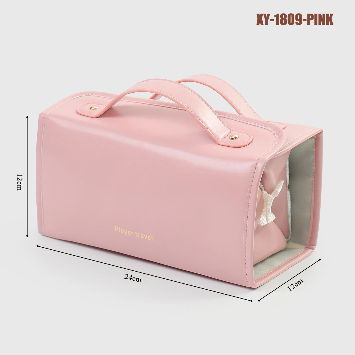 50% OFF Foldable Leather Waterproof Cosmetic Bag