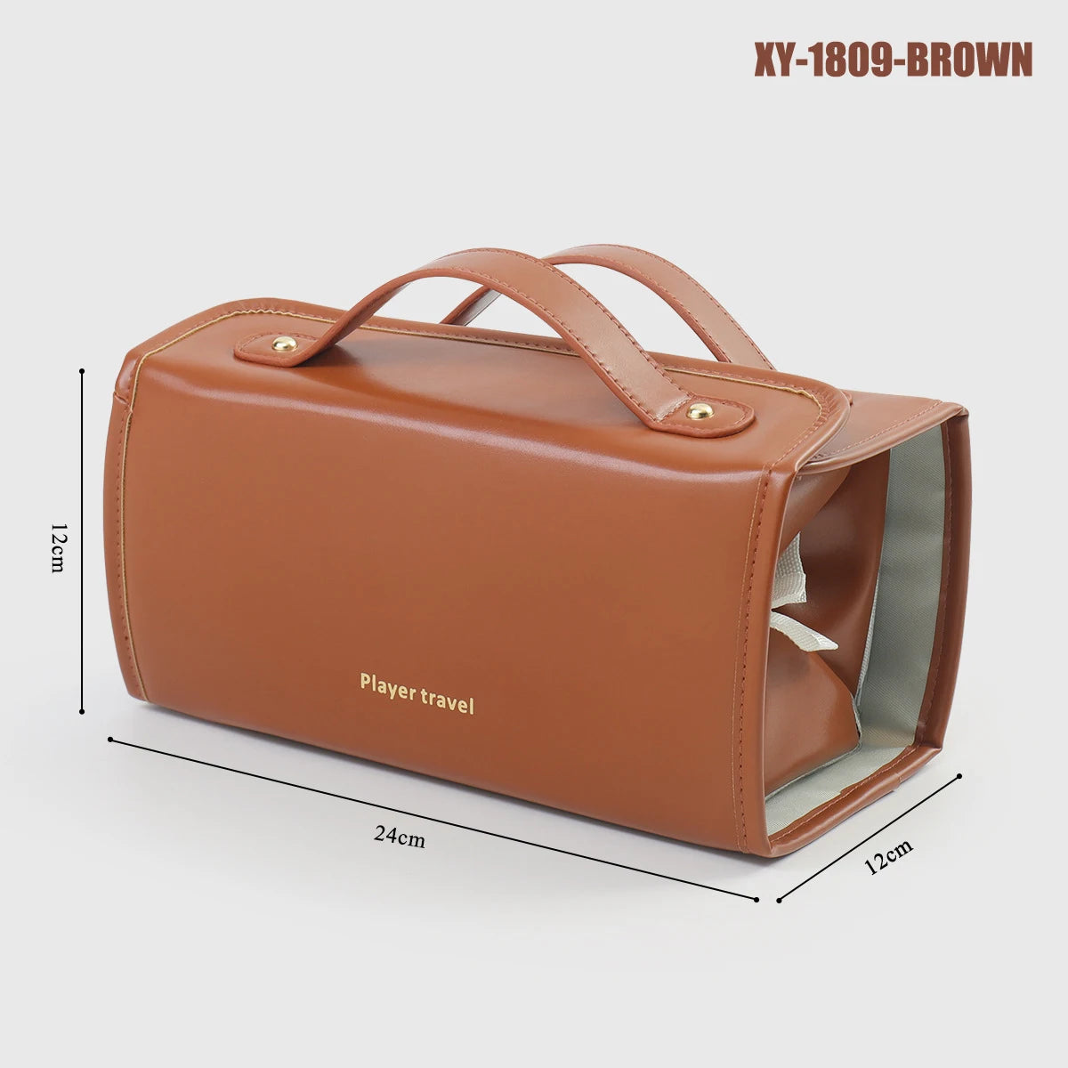 50% OFF Foldable Leather Waterproof Cosmetic Bag